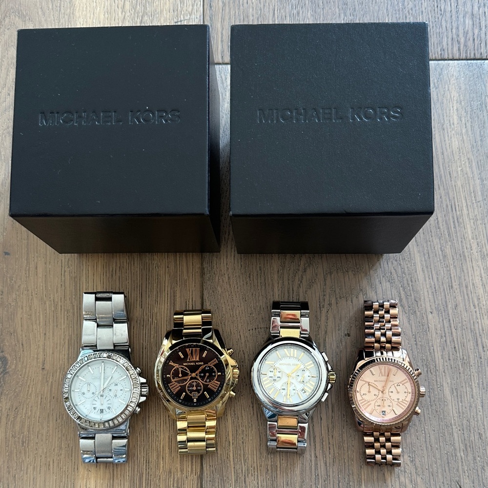 Michael Kors Luxury Watch Collection - Silver, Gold, Rose Gold